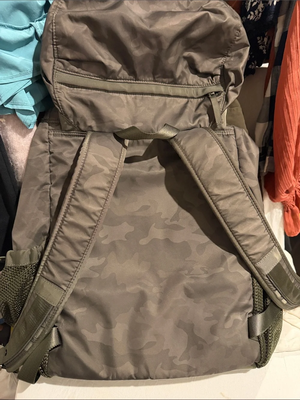 lululemon athletica Tan Roll-Top Backpack with Mesh Pockets